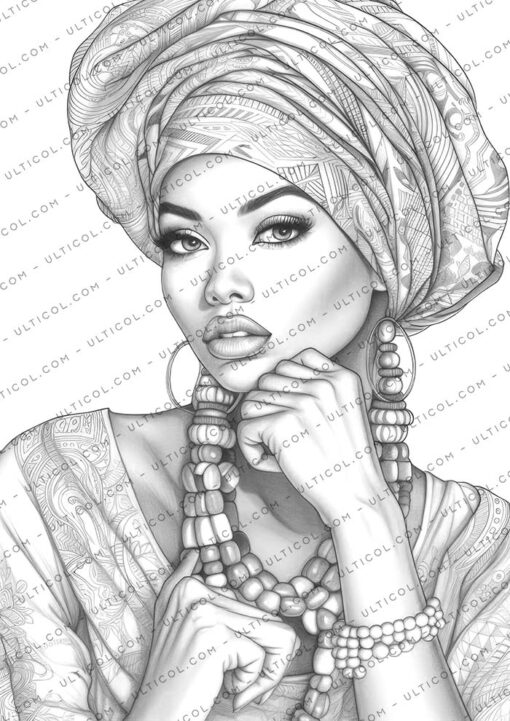 Afro Models Coloring