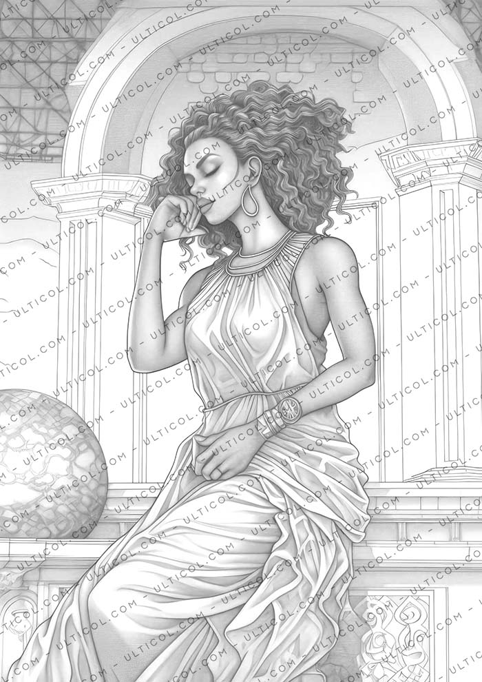 Afro Models Coloring