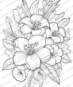 Botanical Flowers Coloring
