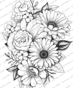 Botanical Flowers Coloring