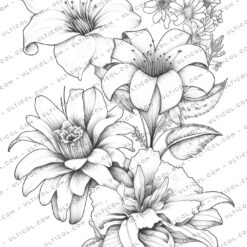 Botanical Flowers Coloring