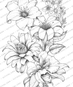Botanical Flowers Coloring