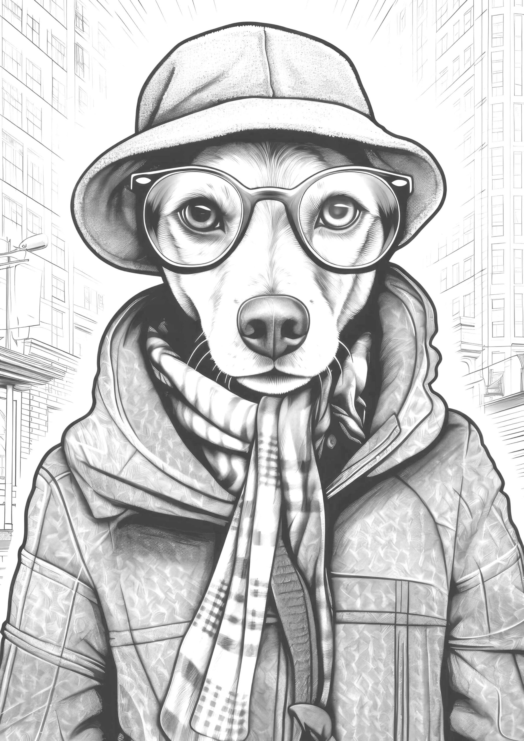 Fashion Dogs Coloring