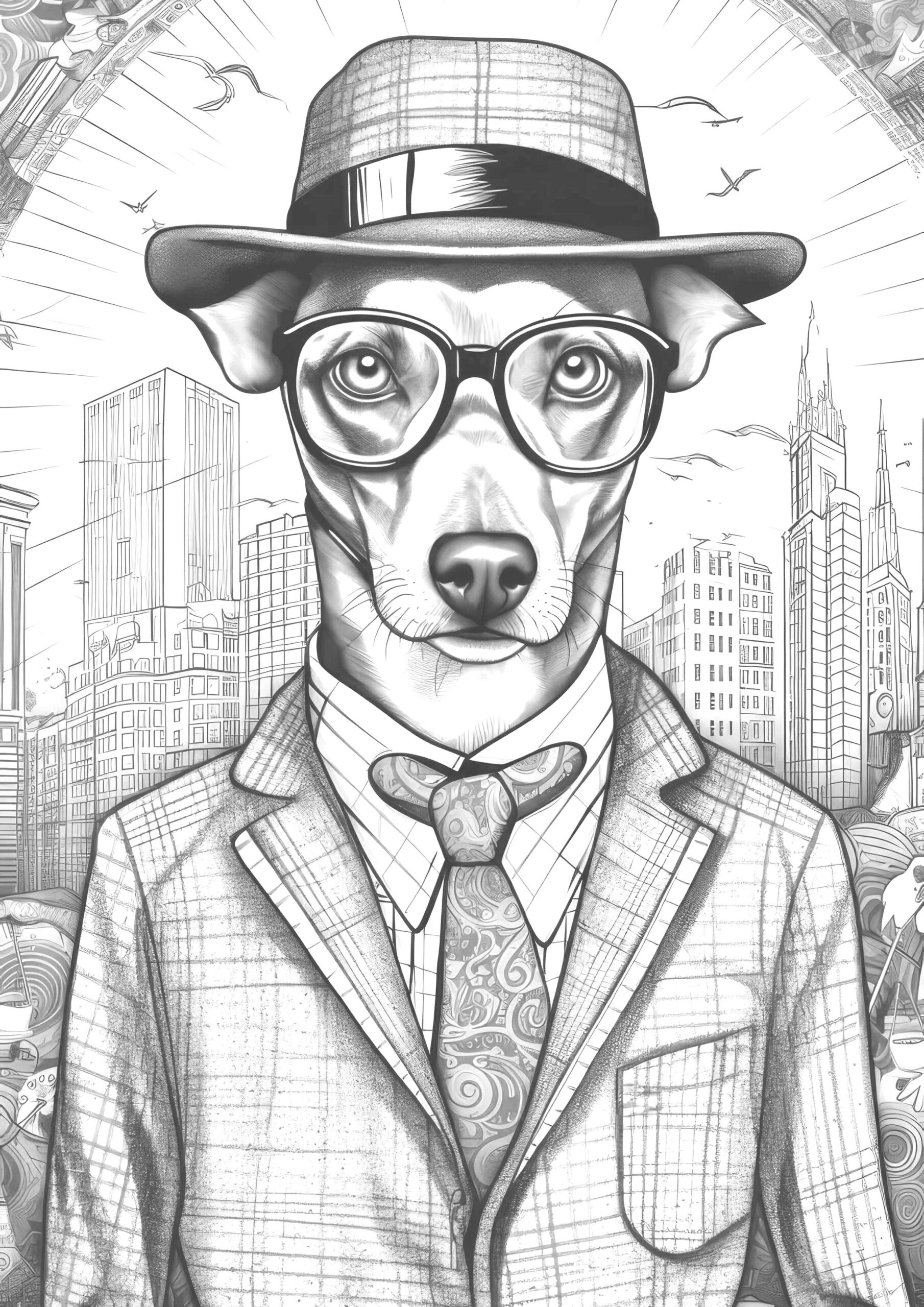 Fashion Dogs Coloring
