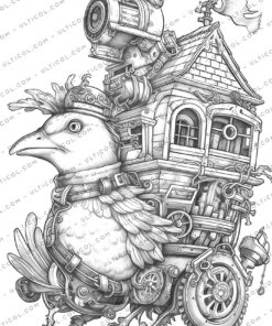 Steampunk Animals Coloring