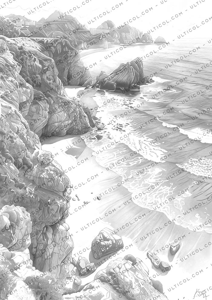 Beautiful Tropical Beaches Coloring