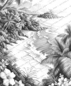 Beautiful Tropical Beaches Coloring