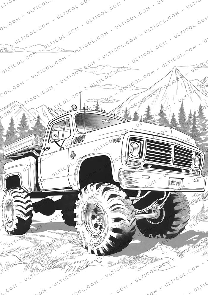 monster truck Coloring