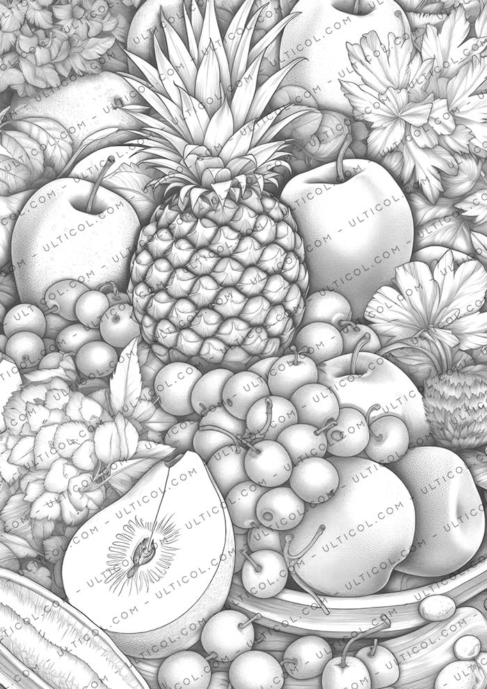 Fruit Paradise Coloring