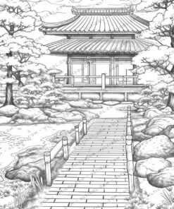 Zen Garden Flowers Coloring