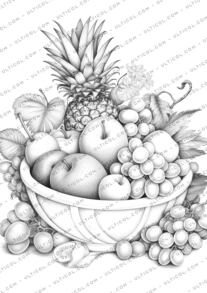 Fruit Paradise Coloring