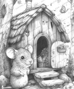 Mouse houses Coloring