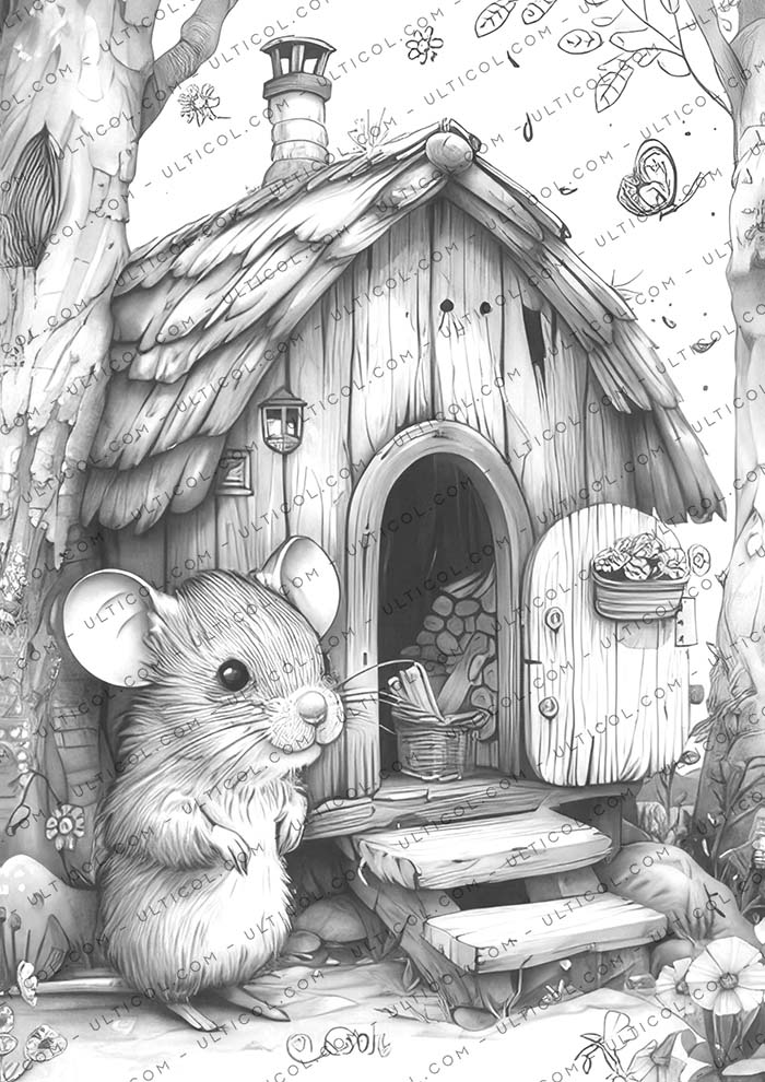 Mouse houses Coloring