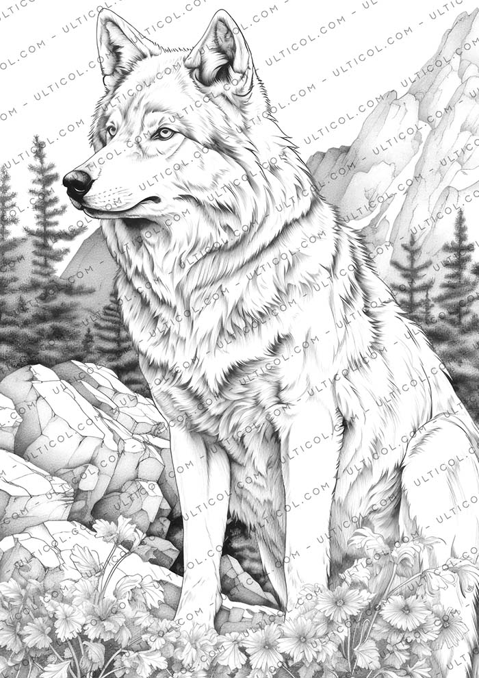 The Wild Wolf Coloring