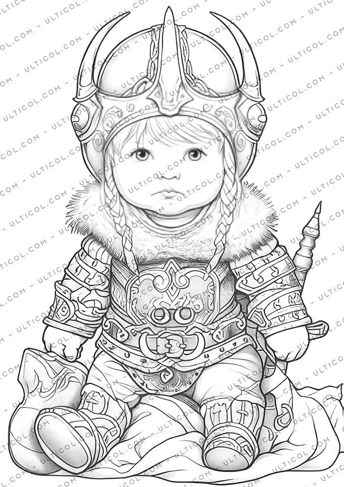 Viking Children Coloring