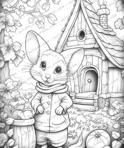 Mouse houses Coloring