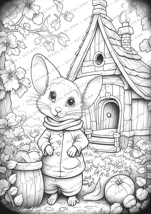 Mouse houses Coloring