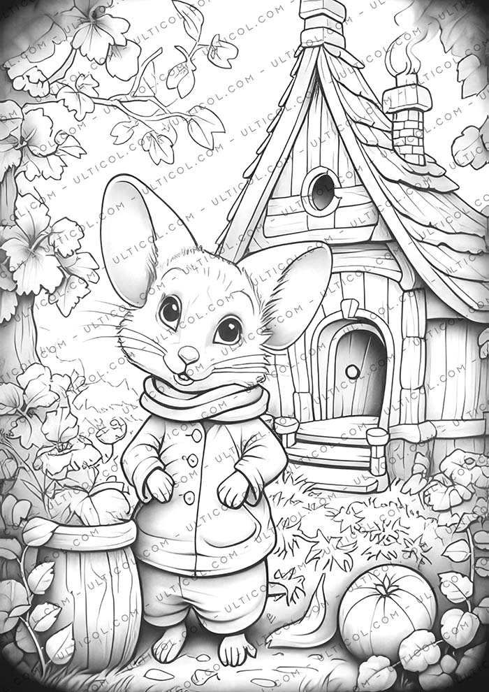 Mouse houses Coloring