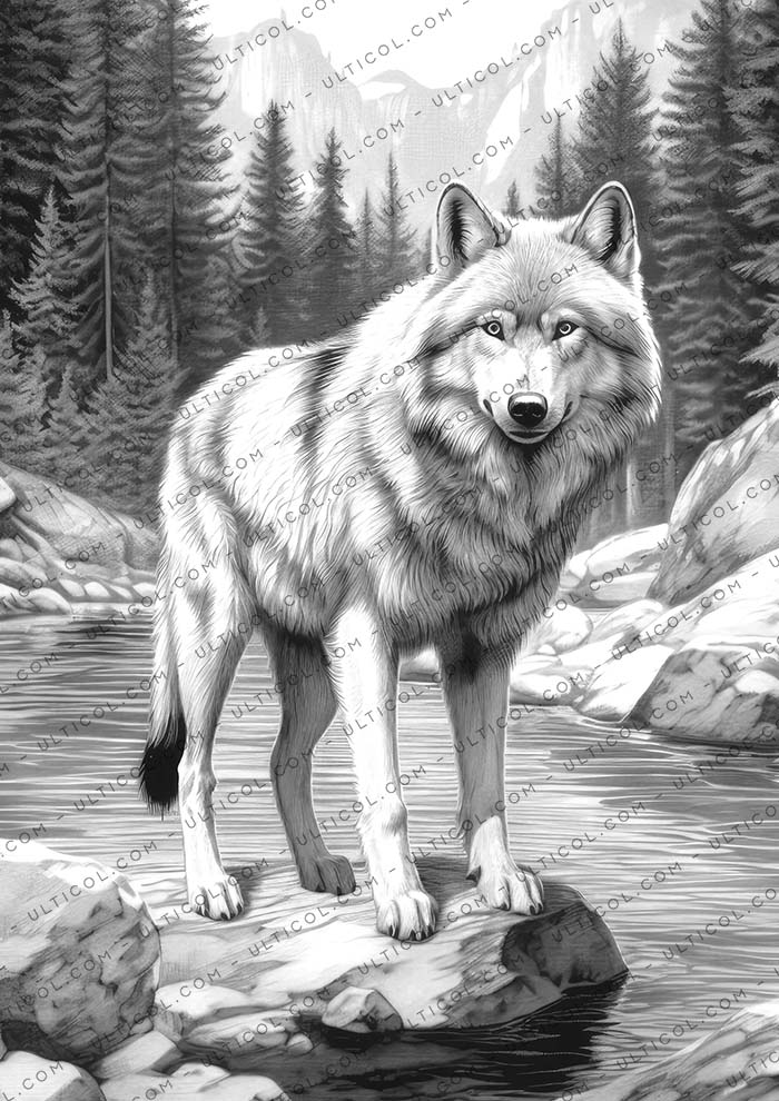 The Wild Wolf Coloring