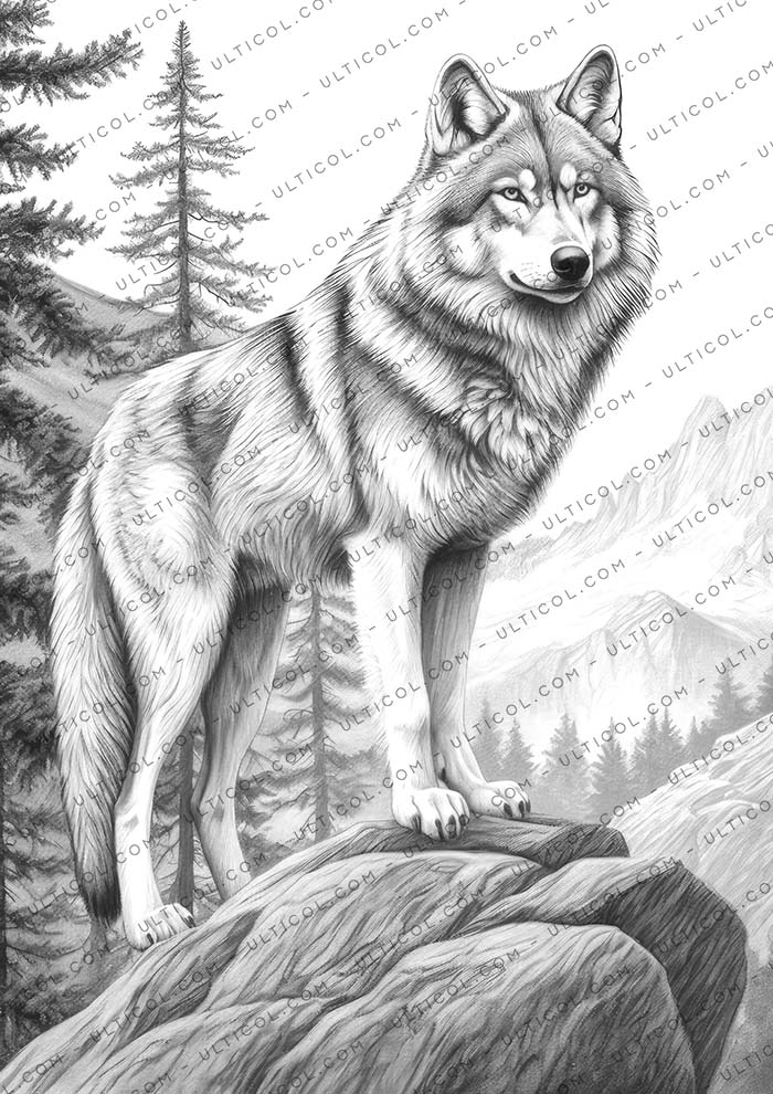 The Wild Wolf Coloring
