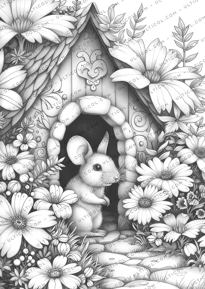 Mouse houses Coloring