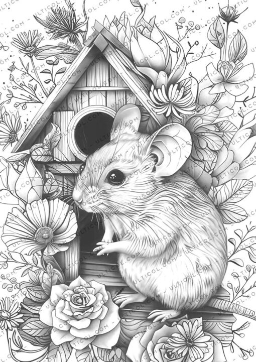 Mouse houses Coloring