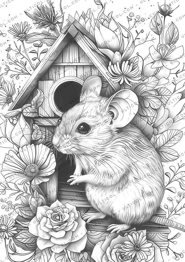 Mouse houses Coloring