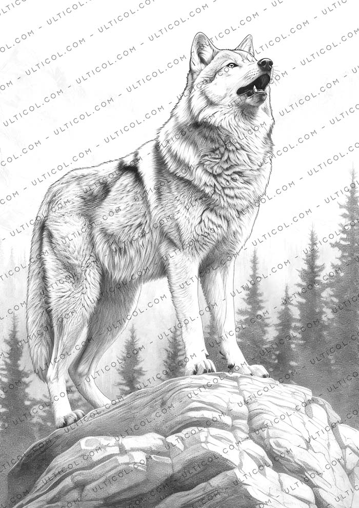 The Wild Wolf Coloring