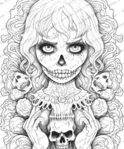 Horror Beauties Coloring