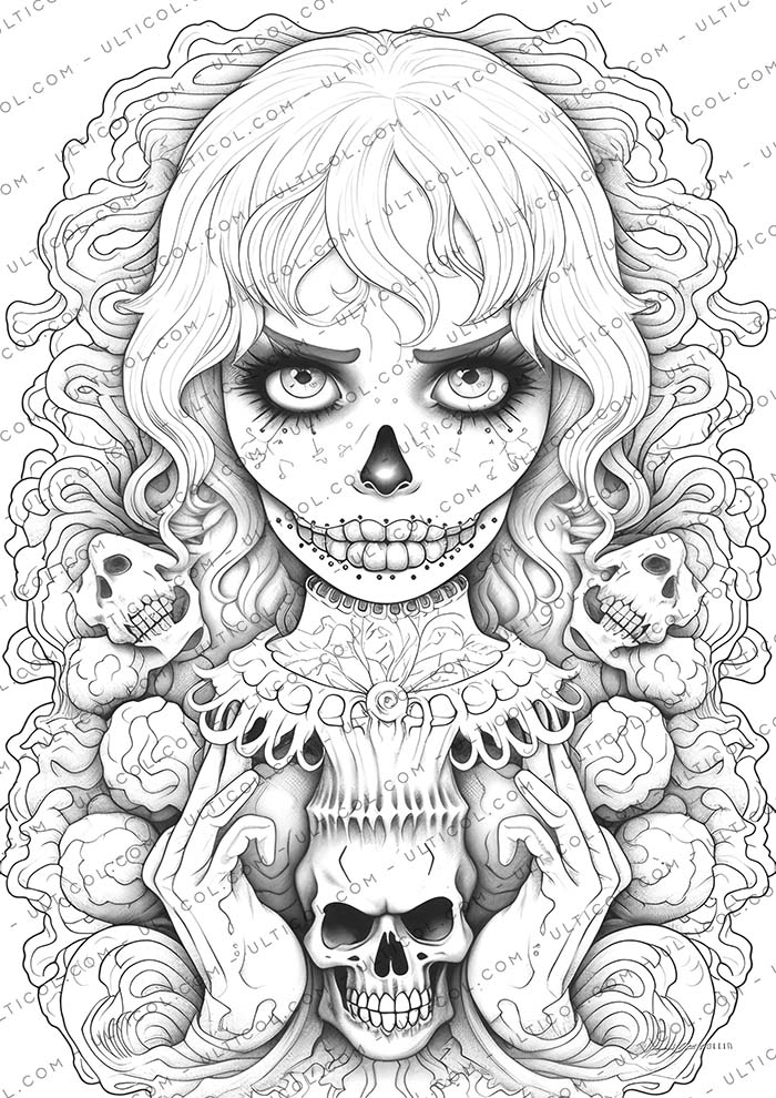 Horror Beauties Coloring