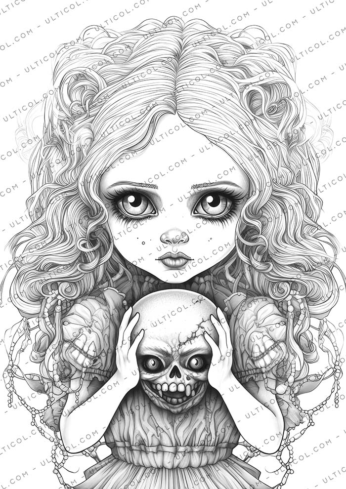 Horror Beauties Coloring