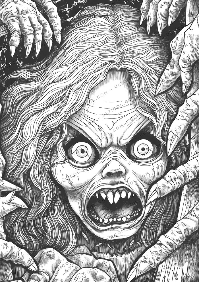 Horror Beauties Coloring