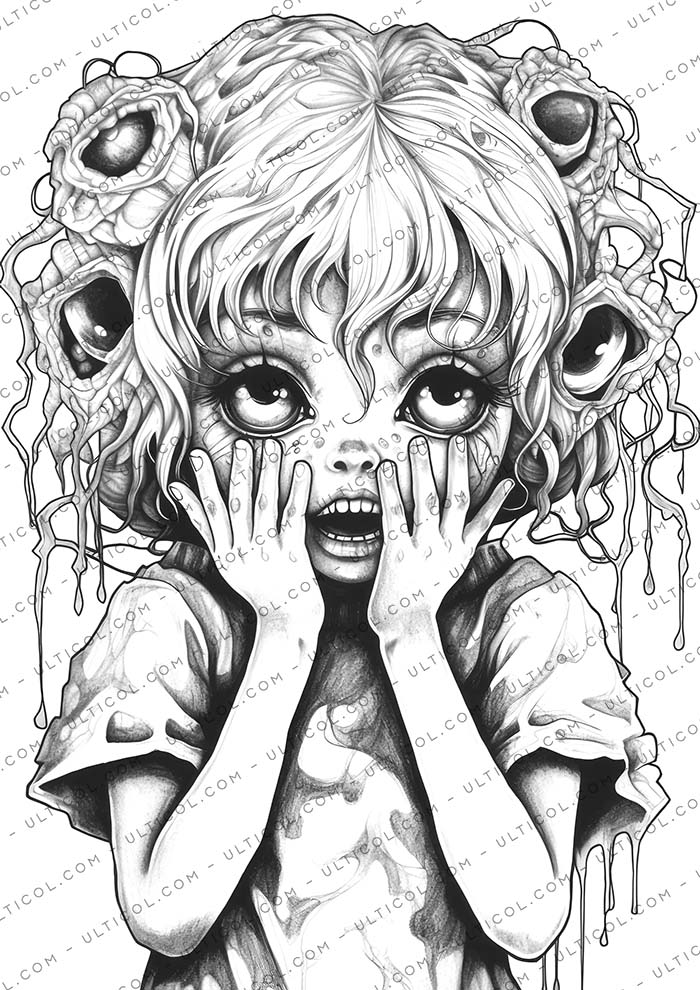 Horror Beauties Coloring