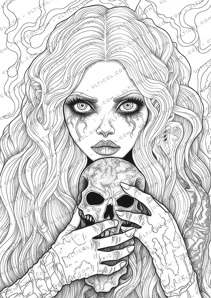 Horror Beauties Coloring