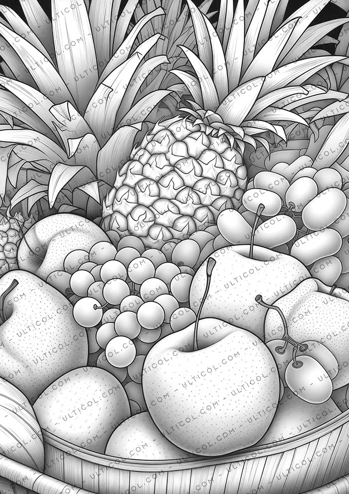 Fruit Paradise Coloring