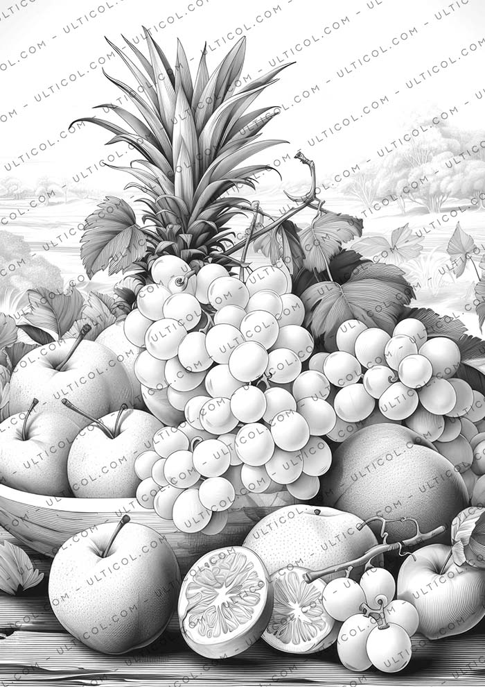 Fruit Paradise Coloring