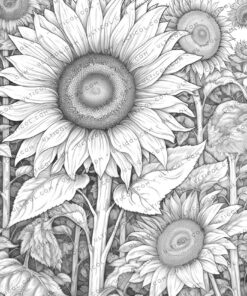 Sunflowers Coloring