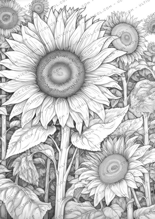 Sunflowers Coloring