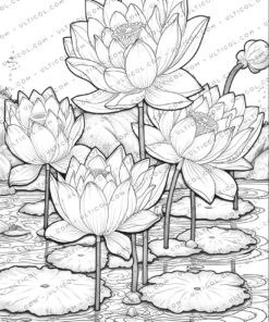 Lotus flower Coloring