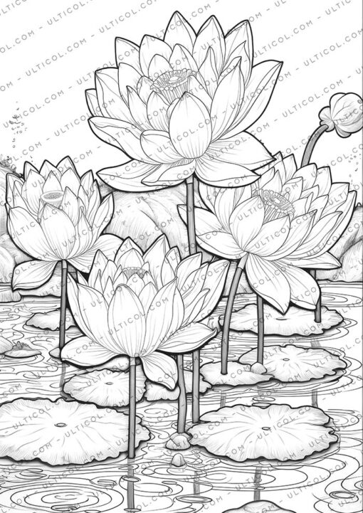 Lotus flower Coloring