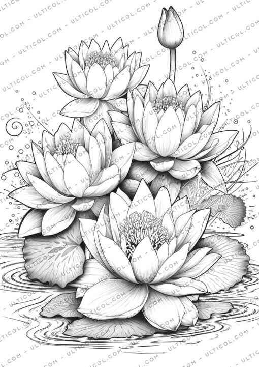 Lotus flower Coloring