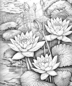 Lotus flower Coloring