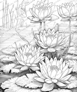 Lotus flower Coloring