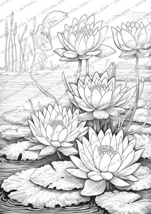 Lotus flower Coloring