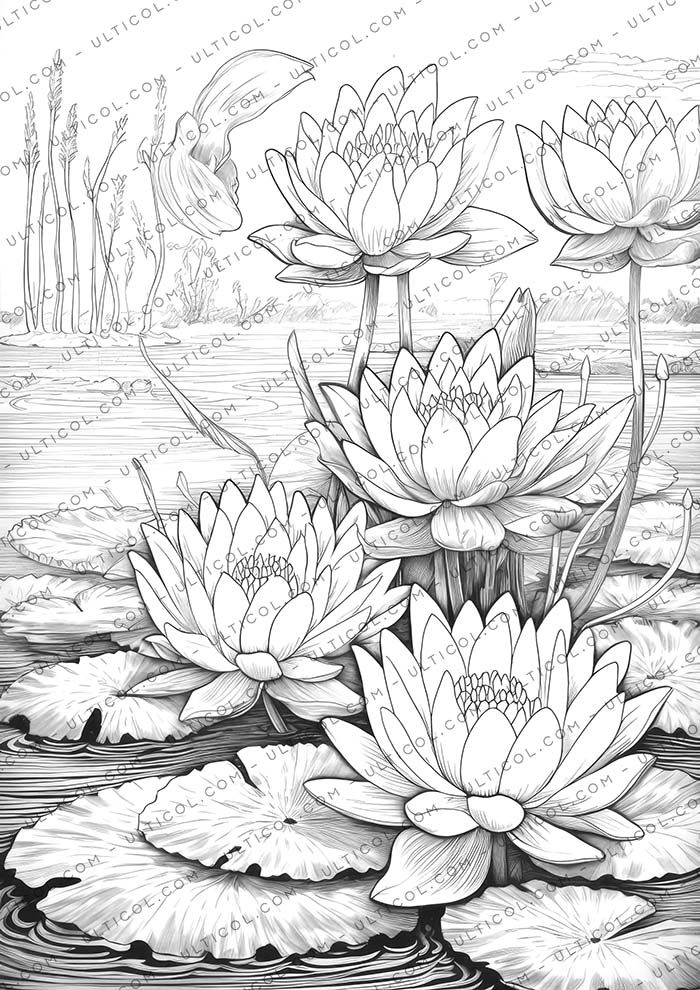Lotus flower Coloring