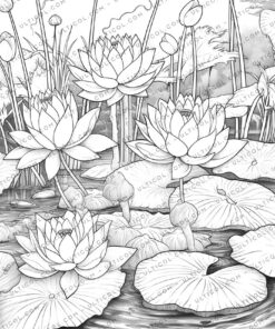 Lotus flower Coloring