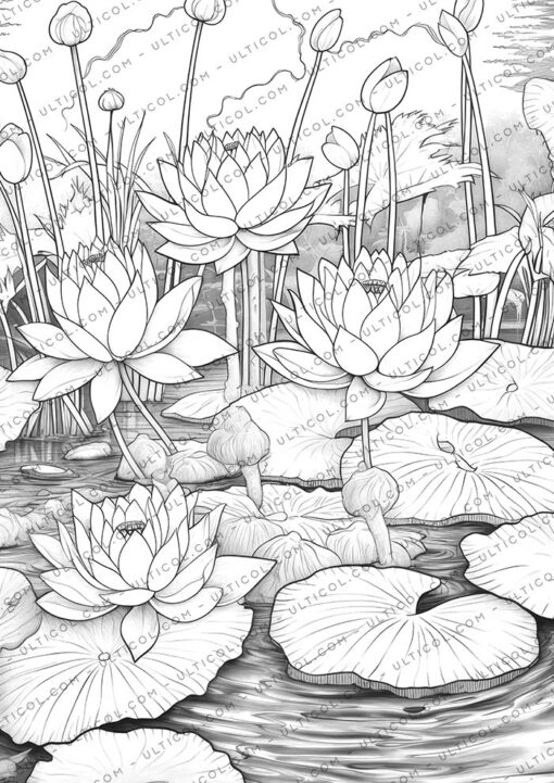 Lotus flower Coloring