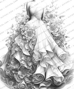 Floral Dress Coloring
