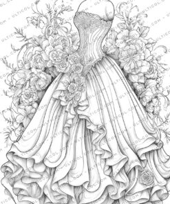 Floral Dress Coloring