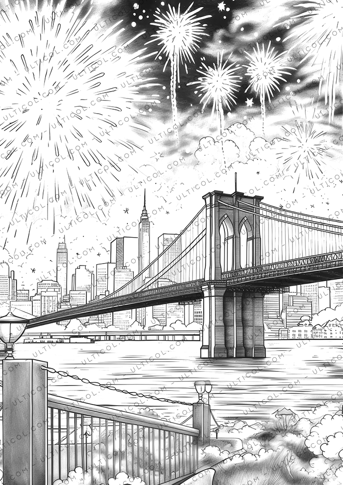 Happy New Year Coloring Book